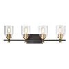 Cambria 28 in. 4-Light Matte Black Vanity Light by Titan Lighting