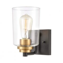 Robins 4.75 in. 1-Light Matte Black Vanity Light by Titan Lighting