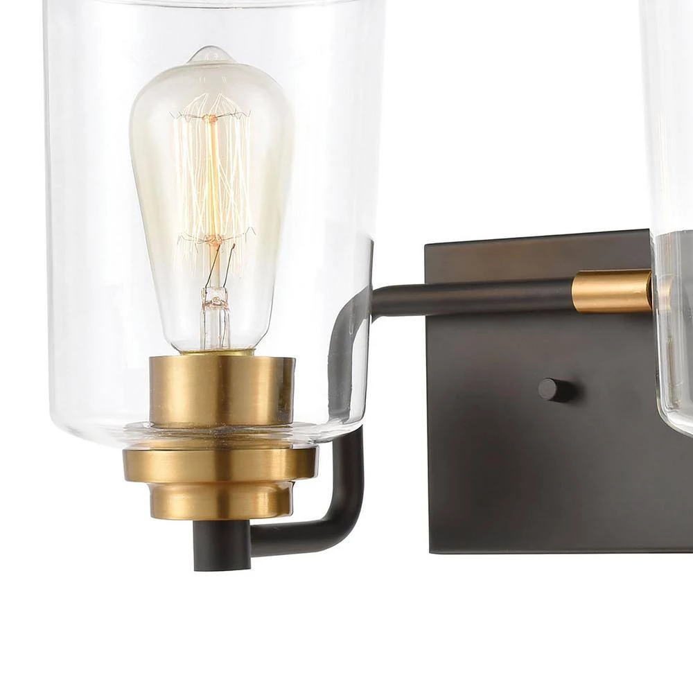 Robins 14 in. 2-Light Matte Black Vanity Light by Titan Lighting 5 Robins 14 in. 2-Light Matte Black Vanity Light by Titan Lighting - Image 3