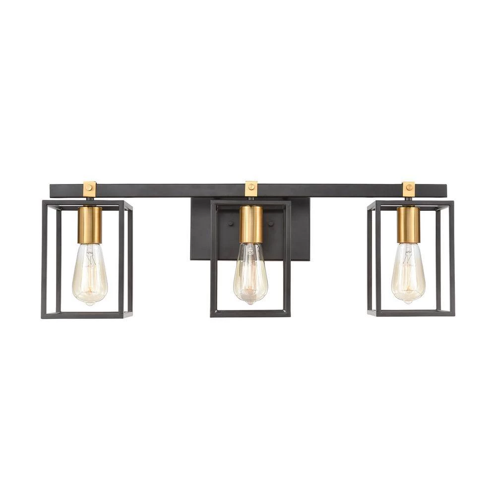 Cloe 26 in. 3-Light Matte Black Vanity Light by Titan Lighting 4 Cloe 26 in. 3-Light Matte Black Vanity Light by Titan Lighting - Image 2