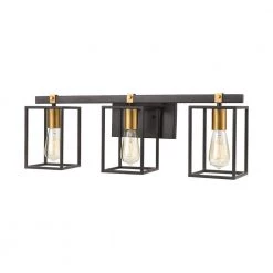 Cloe 26 in. 3-Light Matte Black Vanity Light by Titan Lighting