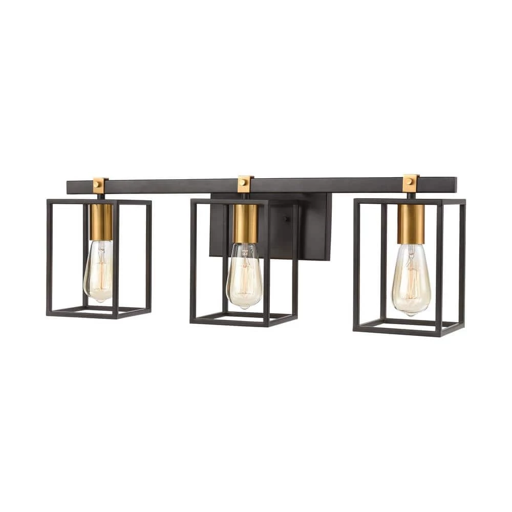 Cloe 26 in. 3-Light Matte Black Vanity Light by Titan Lighting 3 Cloe 26 in. 3-Light Matte Black Vanity Light by Titan Lighting