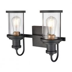 Millburn 15 in. 2-Light Matte Black Vanity Light by Titan Lighting -Titan Lighting sale2022 matte black titan lighting vanity lighting tnvl 070210617 1f 1000
