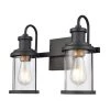 Millburn 15 in. 2-Light Matte Black Vanity Light by Titan Lighting
