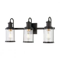 Millburn 24 in. 3-Light Matte Black Vanity Light by Titan Lighting