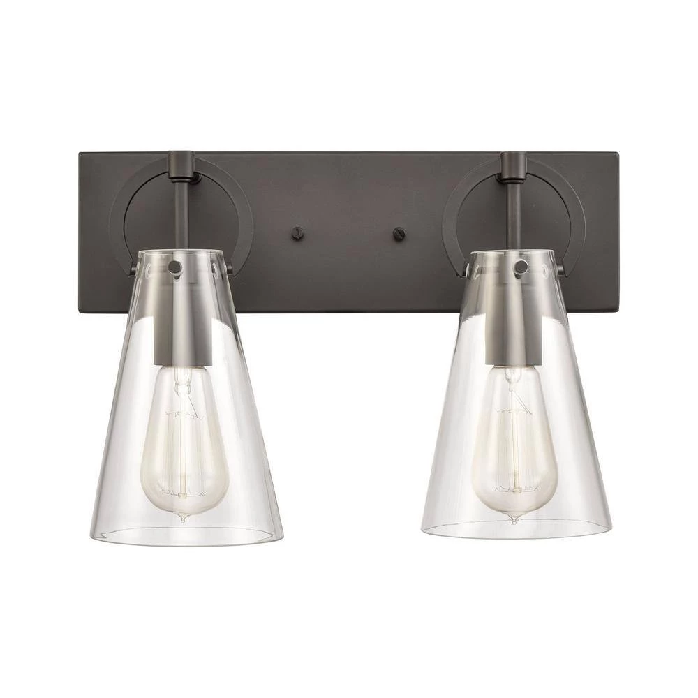 Gabby 15 in. 2-Light Matte Black Vanity Light by Titan Lighting 4 Gabby 15 in. 2-Light Matte Black Vanity Light by Titan Lighting - Image 2