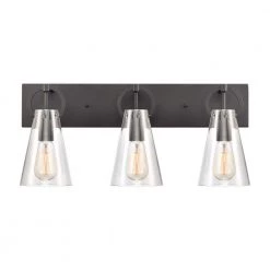 Gabby 23 in. 3-Light Matte Black Vanity Light by Titan Lighting