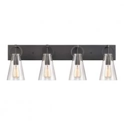 Gabby 32 in. 4-Light Matte Black Vanity Light by Titan Lighting