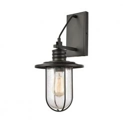 Lakeshore Drive 1-Light Matte Black Wall Sconce by Titan Lighting