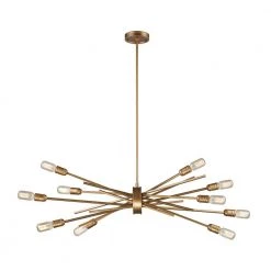 Xenia 10-Light Matte Gold Chandelier by Titan Lighting