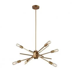 Xenia 6-Light Small Matte Gold Chandelier by Titan Lighting
