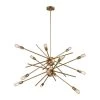 Xenia 12-Light Matte Gold Chandelier by Titan Lighting