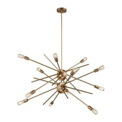 Xenia 12-Light Matte Gold Chandelier by Titan Lighting