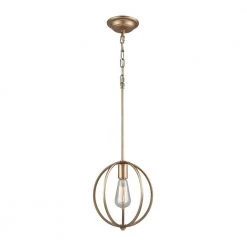 Stanton 1-Light Matte Gold Pendant by Titan Lighting