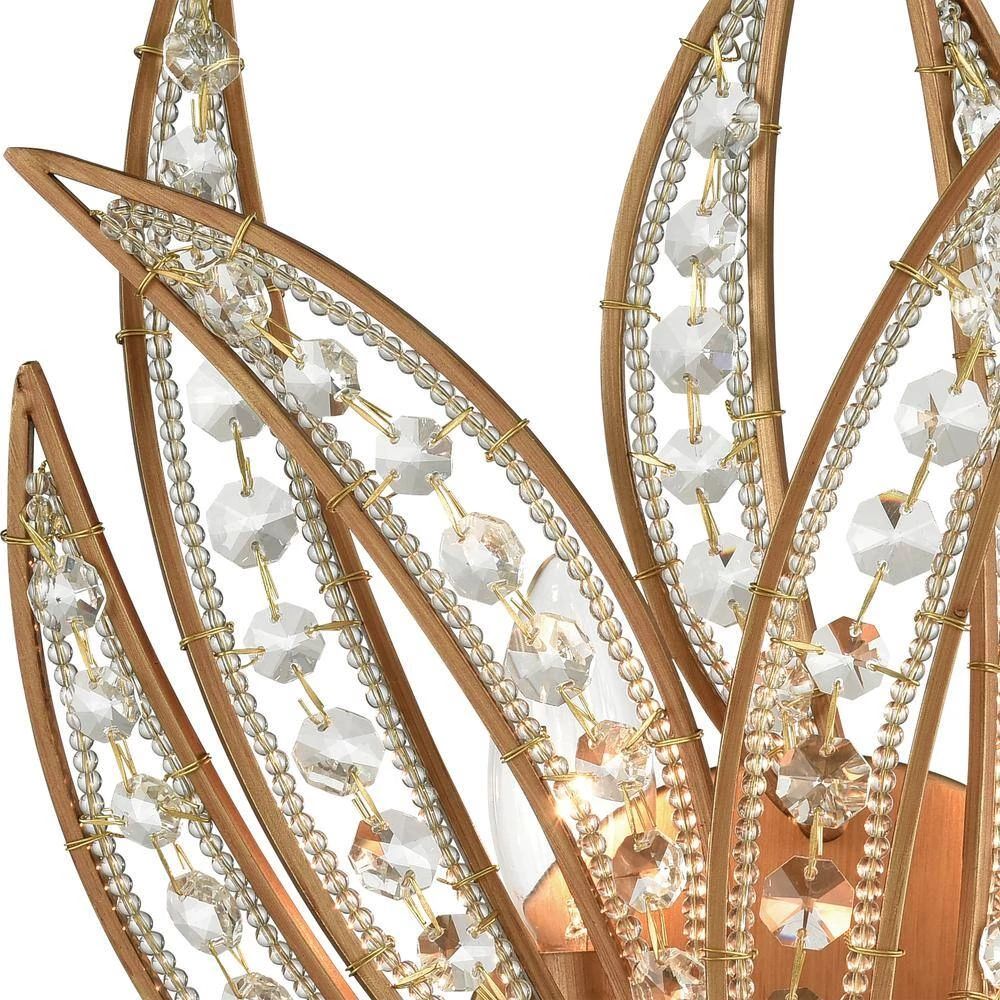 Naples 2-Light Matte Gold Wall Sconce by Titan Lighting 4 Naples 2-Light Matte Gold Wall Sconce by Titan Lighting - Image 2