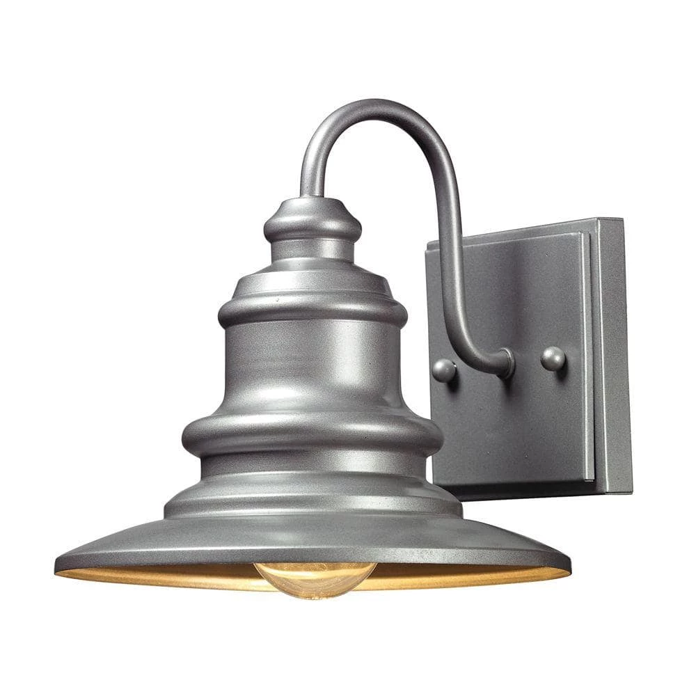 Marina 1-Light Outdoor Matte Silver Wall Lantern Sconce by Titan Lighting 3 Marina 1-Light Outdoor Matte Silver Wall Lantern Sconce by Titan Lighting