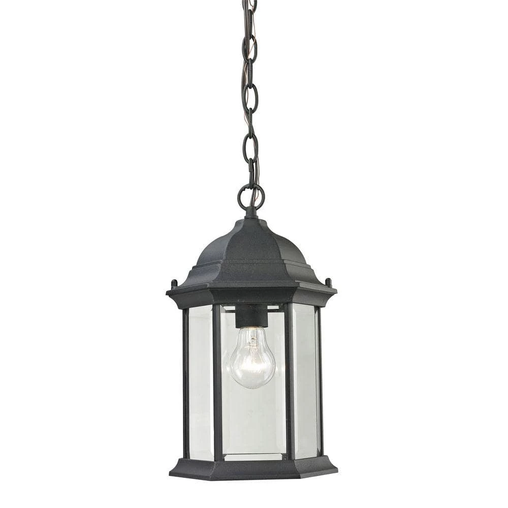 Spring Lake 1-Light Matte Textured Black Outdoor Pendant by Titan Lighting 3 Spring Lake 1-Light Matte Textured Black Outdoor Pendant by Titan Lighting