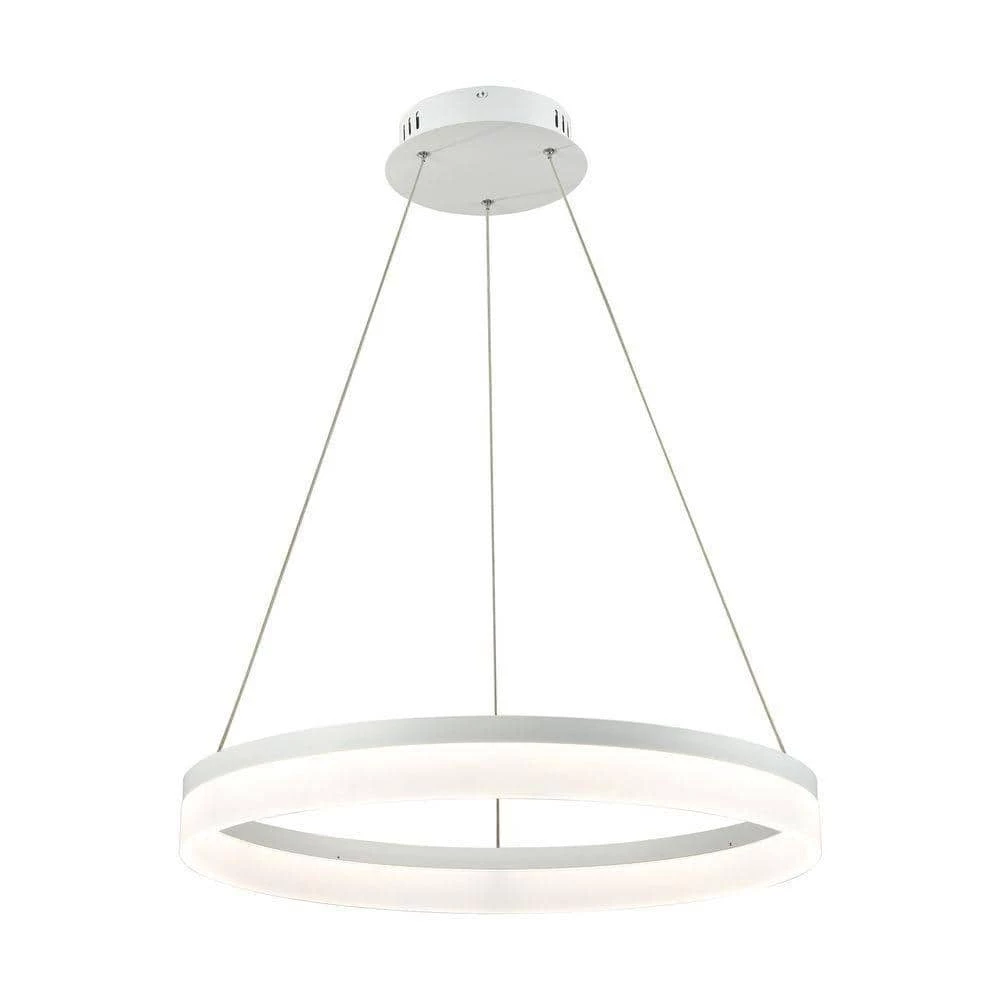 Cycloid 1-Light Matte White with Acrylic Diffuser Medium LED Pendant by Titan Lighting 3 Cycloid 1-Light Matte White with Acrylic Diffuser Medium LED Pendant by Titan Lighting