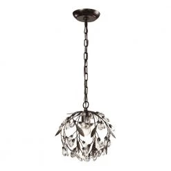 Sophie Collection 1-Light Deep Rust Mini Pendant by Titan Lighting