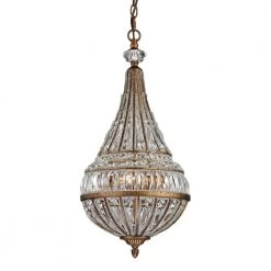 Windermere Collection 3-Light Mocha Pendant by Titan Lighting