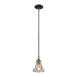 Christina 1-Light Mocha Pendant by Titan Lighting