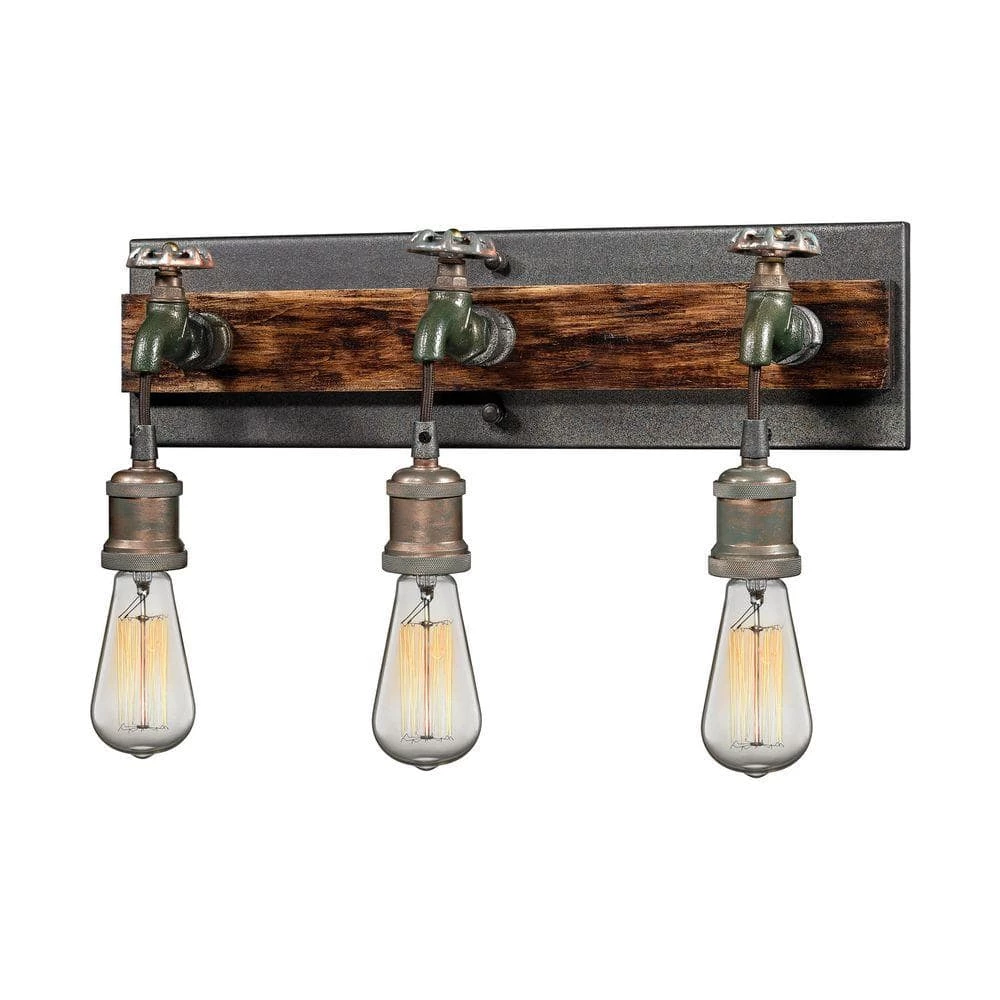 Jonas 3-Light Multi-Tone Weathered Wall Sconce by Titan Lighting 3 Jonas 3-Light Multi-Tone Weathered Wall Sconce by Titan Lighting