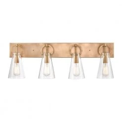 Gabby 32 in. 4-Light Natural Brass Vanity Light by Titan Lighting