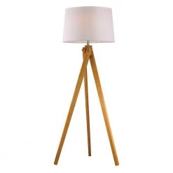 Wooden 1-Light 63 in. Natural Wood Tone Tripod Floor Lamp by Titan Lighting