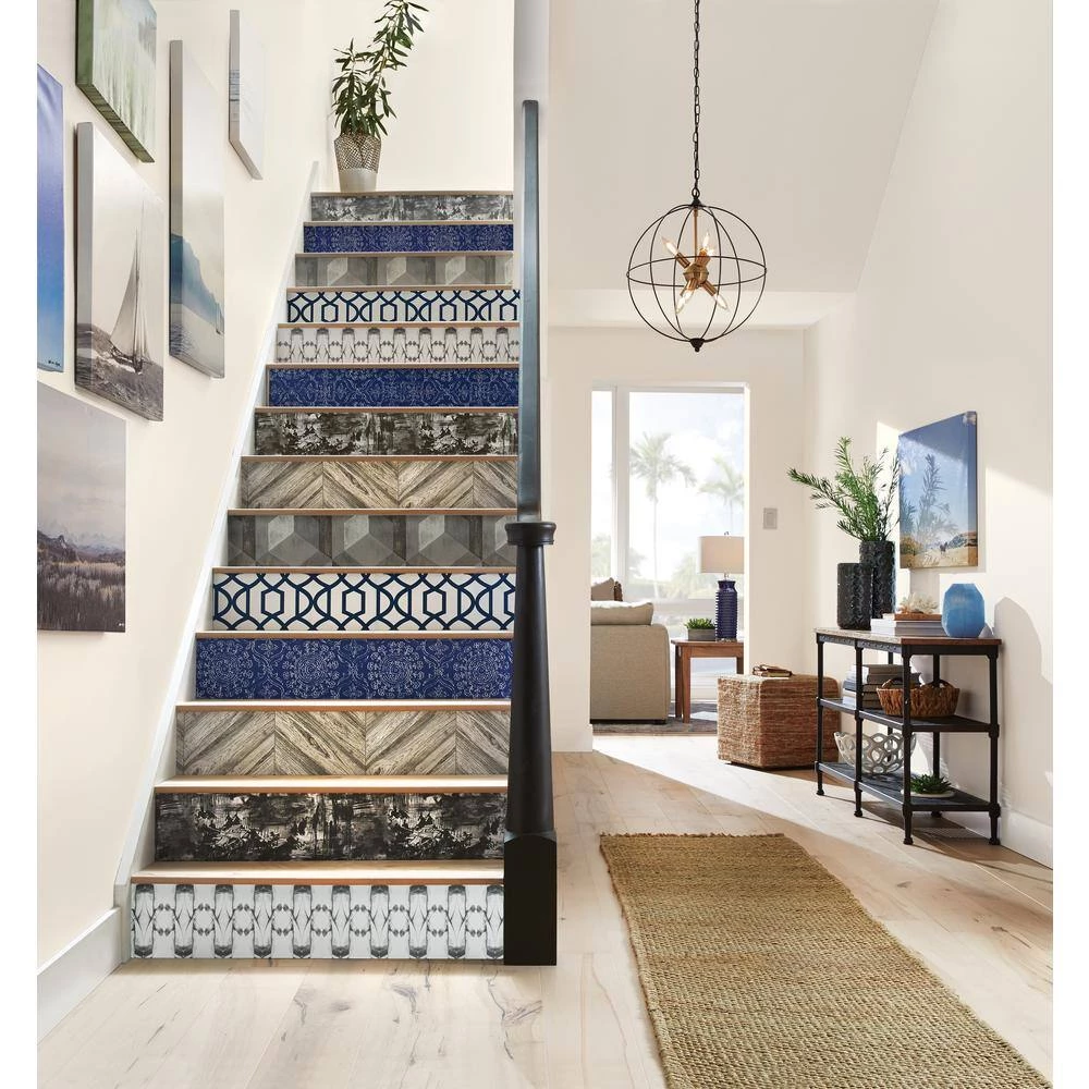 Wrapped Rope 30 in. Navy Blue Ceramic Table Lamp by Titan Lighting 7 Wrapped Rope 30 in. Navy Blue Ceramic Table Lamp by Titan Lighting - Image 5