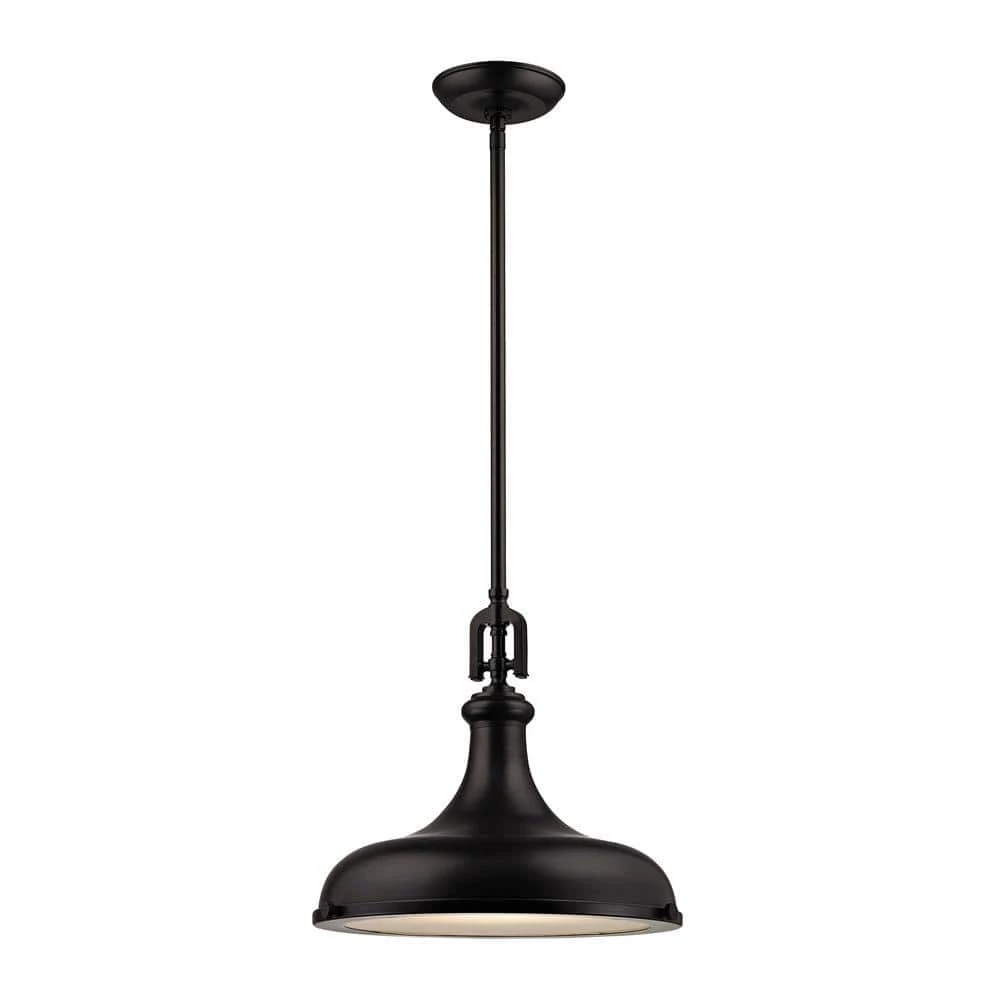 Rutherford 1-Light Oil-Rubbed Bronze Pendant by Titan Lighting 3 Rutherford 1-Light Oil-Rubbed Bronze Pendant by Titan Lighting