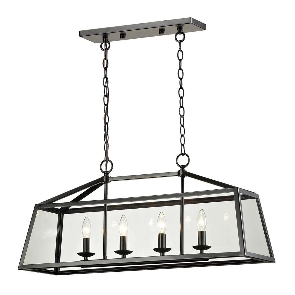 Haxby Collection 4-Light Oil-Rubbed Bronze Pendant by Titan Lighting 3 Haxby Collection 4-Light Oil-Rubbed Bronze Pendant by Titan Lighting