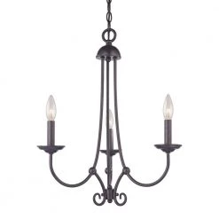 Williamsport 3-Light Oil Rubbed Bronze Ceiling Chandelier by Titan Lighting