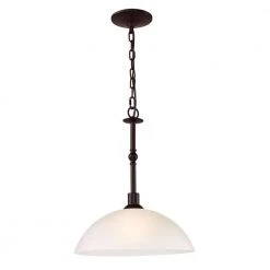 Jackson 1-Light Oil-Rubbed Bronze Large Pendant by Titan Lighting