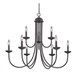 Williamsport 9-Light Oil-Rubbed Bronze Chandelier by Titan Lighting