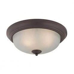 3-Light Oil-Rubbed Bronze Flushmount by Titan Lighting