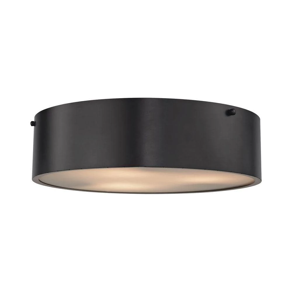Clayton 3-Light Oil Rubbed Bronze Flush Mount by Titan Lighting 3 Clayton 3-Light Oil Rubbed Bronze Flush Mount by Titan Lighting
