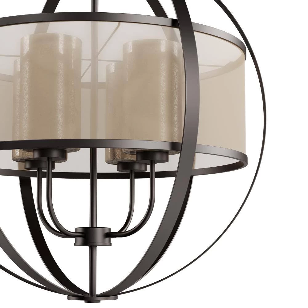 Diffusion 4-Light Oil Rubbed Bronze Chandelier by Titan Lighting 7 Diffusion 4-Light Oil Rubbed Bronze Chandelier by Titan Lighting - Image 5