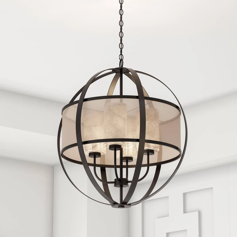 Diffusion 4-Light Oil Rubbed Bronze Chandelier by Titan Lighting 5 Diffusion 4-Light Oil Rubbed Bronze Chandelier by Titan Lighting - Image 3