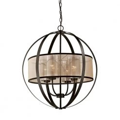 Diffusion 4-Light Oil Rubbed Bronze Chandelier by Titan Lighting
