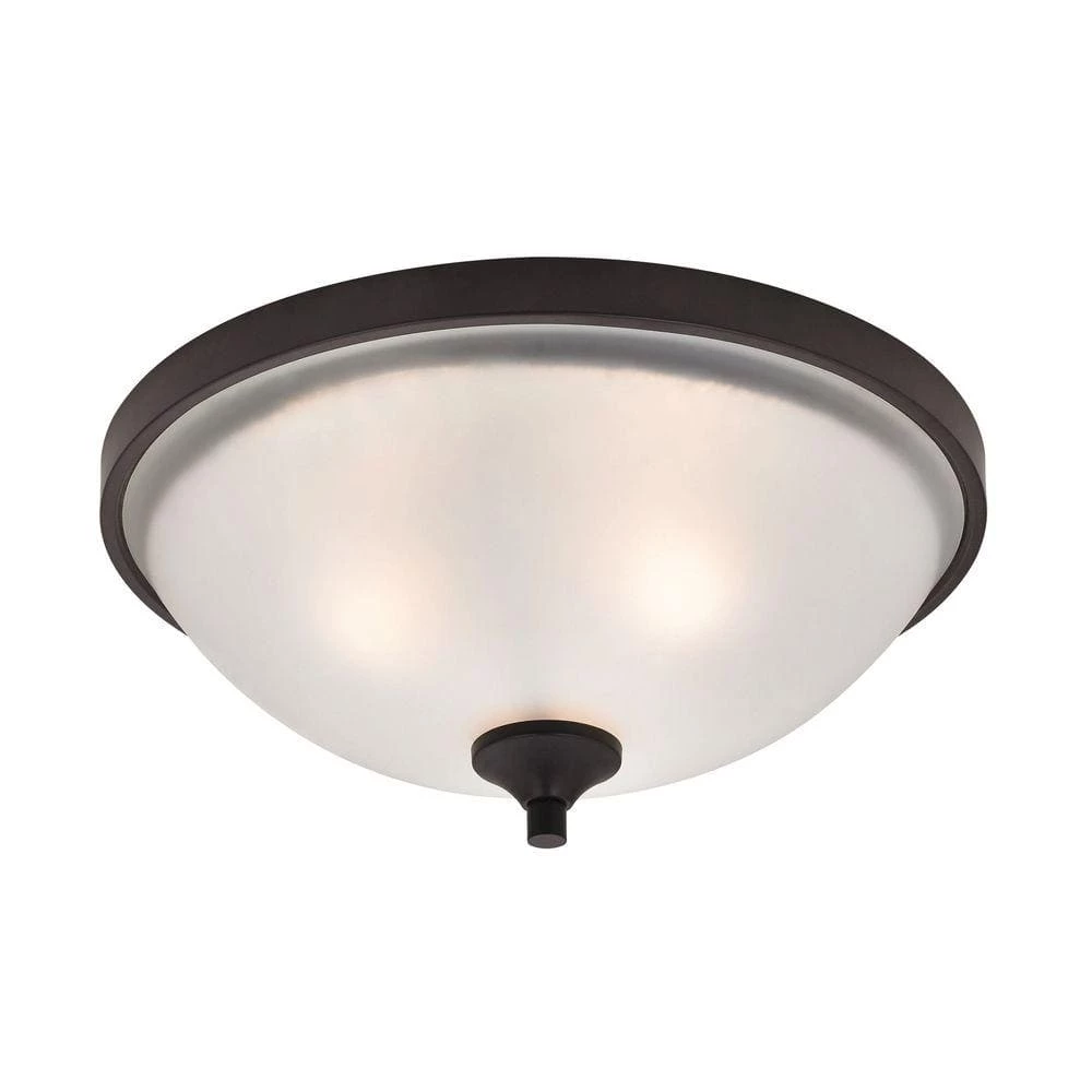 Arlington 3-Light Oil-Rubbed Bronze Flushmount With White Glass Shade by Titan Lighting 3 Arlington 3-Light Oil-Rubbed Bronze Flushmount With White Glass Shade by Titan Lighting