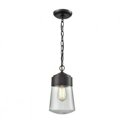Mullen Gate Oil Rubbed Bronze 1-Light Outdoor Hanging Pendant by Titan Lighting