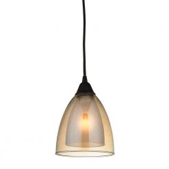 Layers 1-Light Oil Rubbed Bronze Pendant by Titan Lighting