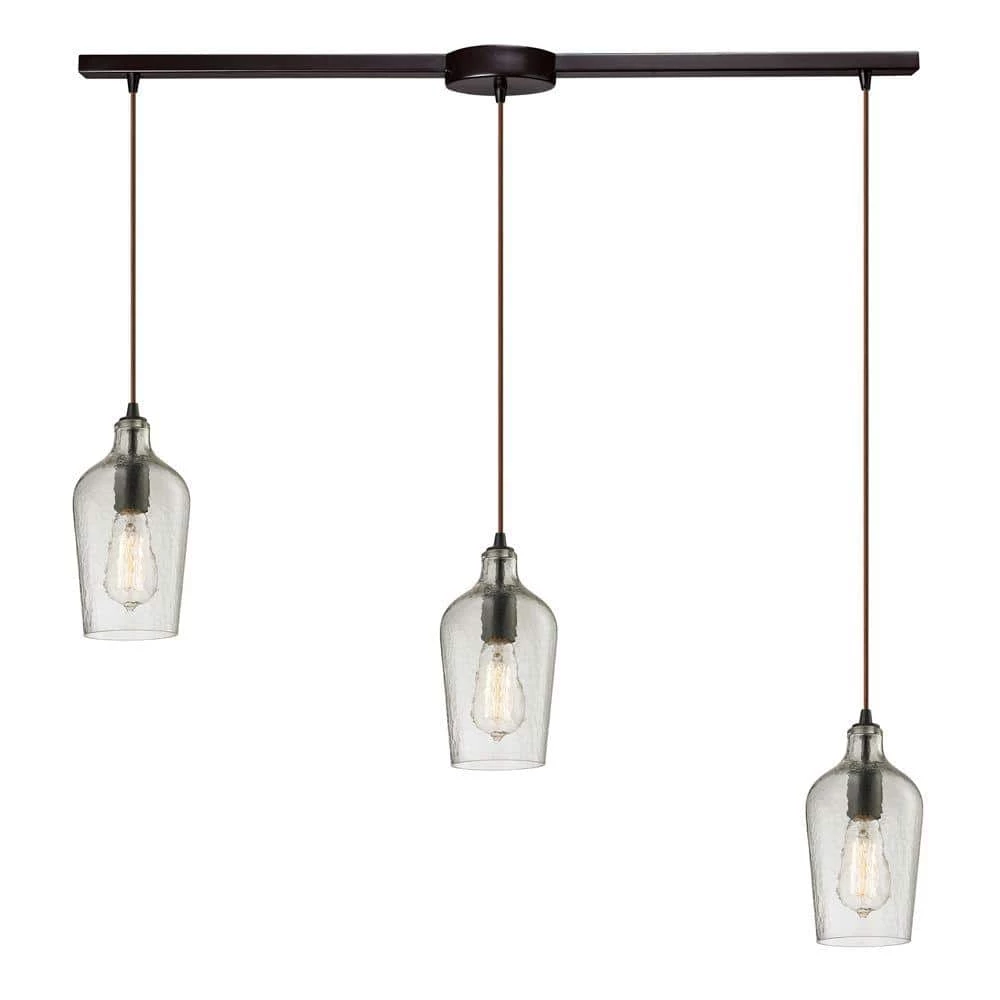 Hamrade Collection 3-Light Oil-Rubbed Bronze Mini Pendant by Titan Lighting 3 Hamrade Collection 3-Light Oil-Rubbed Bronze Mini Pendant by Titan Lighting
