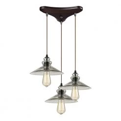 Hamrade Collection 3-Light Oil-Rubbed Bronze Mini Pendant by Titan Lighting