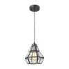 Window Pane 1-Light Oil Rubbed Bronze with Clear Glass Pendant by Titan Lighting