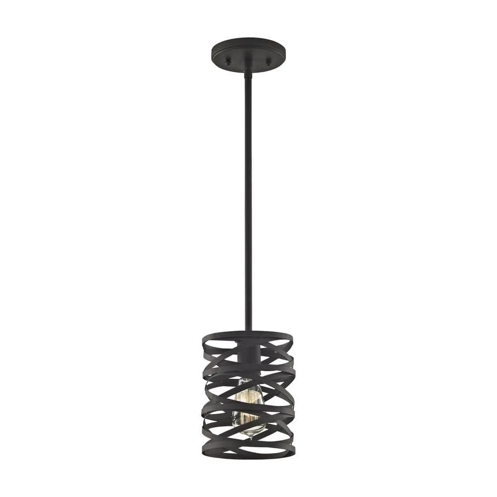 Vorticy 1-Light Oil Rubbed Bronze Pendant by Titan Lighting 3 Vorticy 1-Light Oil Rubbed Bronze Pendant by Titan Lighting