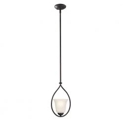 Conway 1-Light Oil-Rubbed Bronze Mini Pendant by Titan Lighting