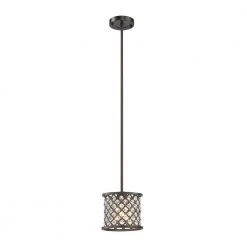 Genevieve 1-Light Oil Rubbed Bronze Pendant by Titan Lighting