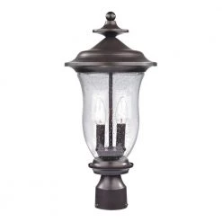 Trinity 2-Light Outdoor Oil Rubbed Bronze Post Lantern by Titan Lighting