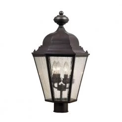 Cotswold 4-Light Oil Rubbed Bronze Outdoor Post Lamp by Titan Lighting
